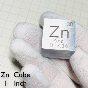 1 Inch Cube of Zinc 99.99% Pure Zn