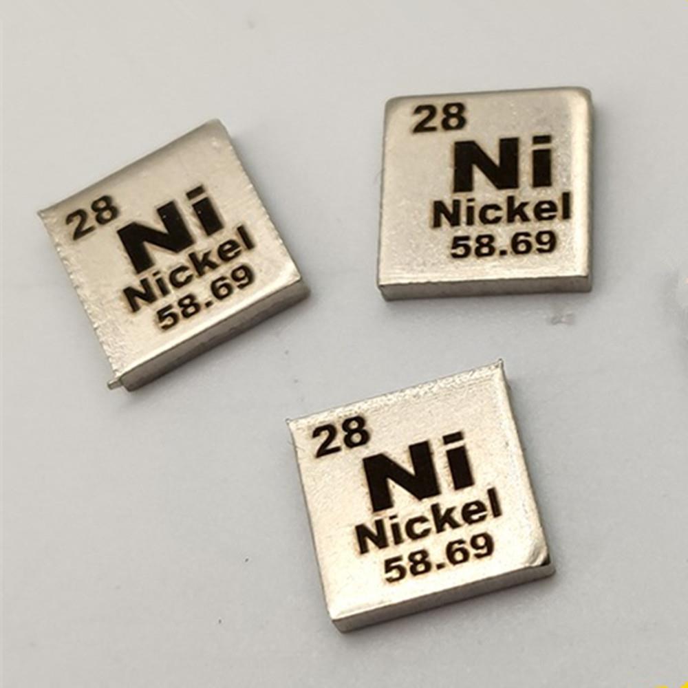 0952107c0819bf48e7b35cb2c5dacd2cad6.jpg 10mm Nickel Square Piece, 99.99% High-purity Metal Periodic Phenotype Carved Ni Block - Image 2