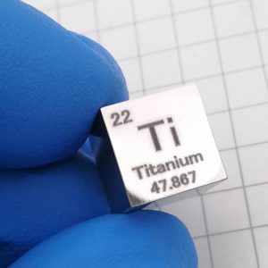 10mm Mirror Polished Titanium Cubic Element Periodic Phenotype High-purity Ti 99.5%