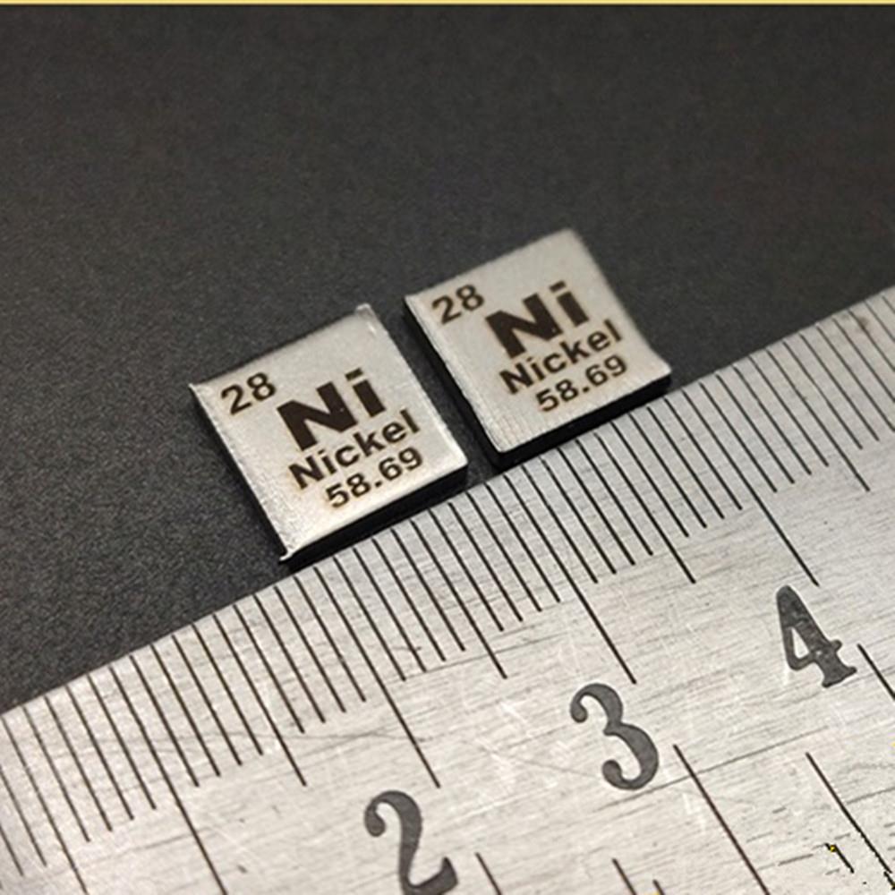 5531331192fb646ec23baacd4b6d7a3aa22.jpg 10mm Nickel Square Piece, 99.99% High-purity Metal Periodic Phenotype Carved Ni Block - Image 3