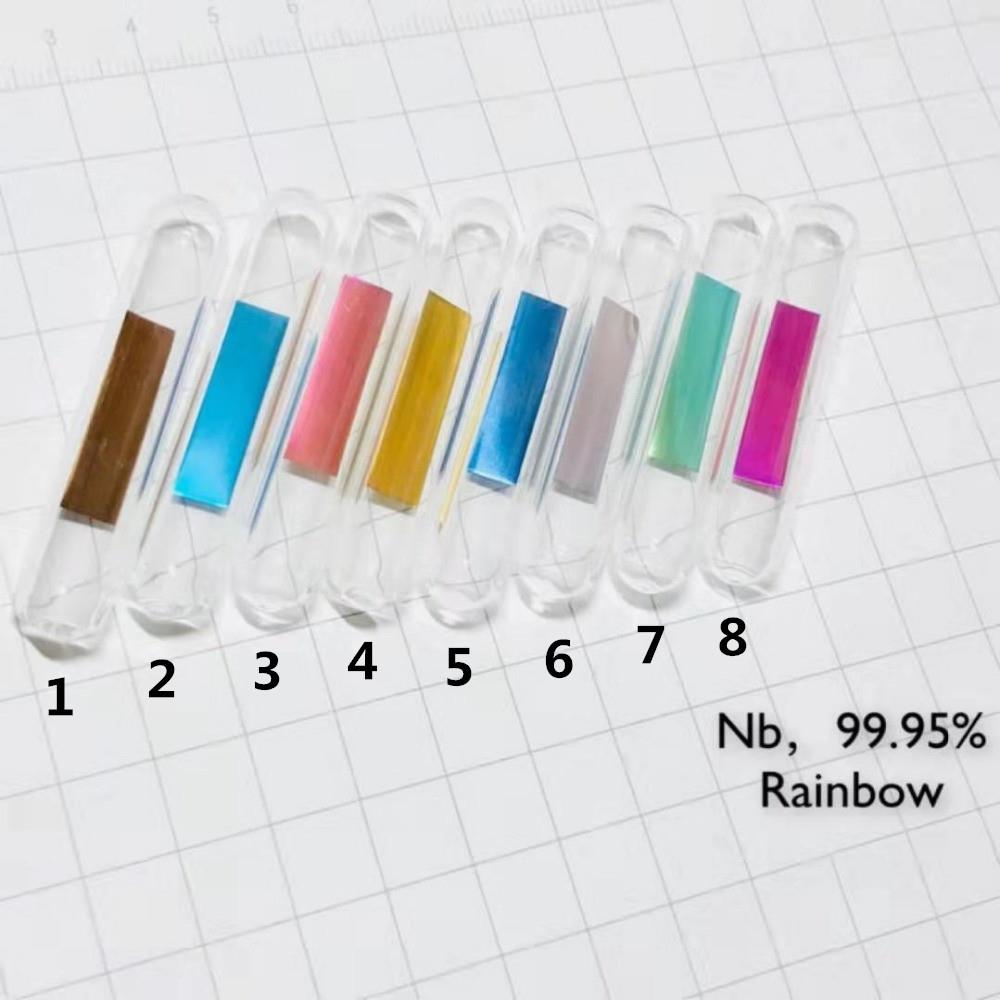 b33bd89f033fc1745f0d11bfc101dfdbe0a.jpg 8pcs Set Glass Sealed Color Niobium High-purity Nb 99.95% - Image 3