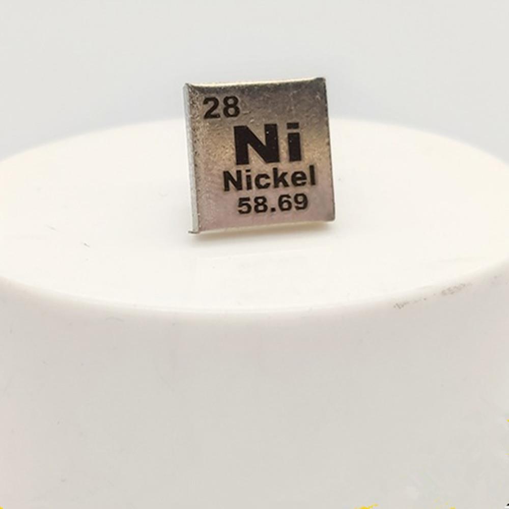 ce488875d49dd8c43863c8462bc4a096d3c.jpg 10mm Nickel Square Piece, 99.99% High-purity Metal Periodic Phenotype Carved Ni Block - Image 4
