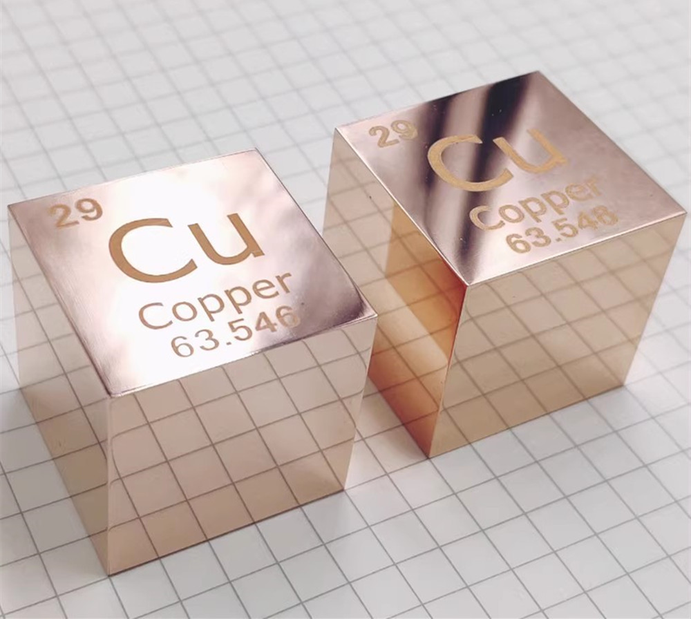 d99954a1fdd1cd3ba1f6bcdb31e5686b202.jpg 25.4mm Mirror Copper Cubic Element Periodic Phenotype Engraving Cu 99.95%