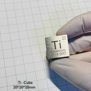 20cm Metal Titanium Cubic Element Periodic Phenotype High-purity Ti 99.5%