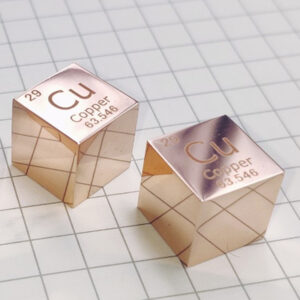10mm Mirror Copper Cubic Element Periodic Phenotype Engraving Cu 99.95%