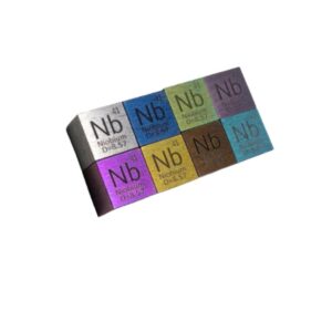 Colorful 10mm Metallic Niobium Cubic Element Periodic Phenotype High-purity Nb 99.95%