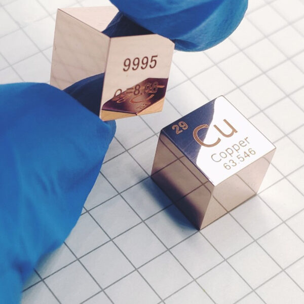 10mm Mirror Copper Cubic Element Periodic Phenotype Engraving Cu 99.95% - Image 4