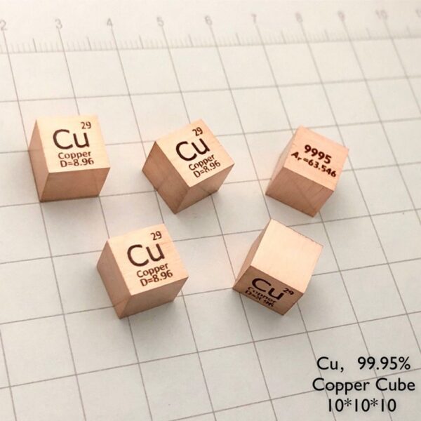 10mm Copper Cubic Periodic Phenotype Cubic Cu 99.95% - Image 2