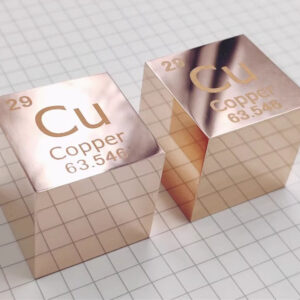 25.4mm Mirror Copper Cubic Element Periodic Phenotype Engraving Cu 99.95%