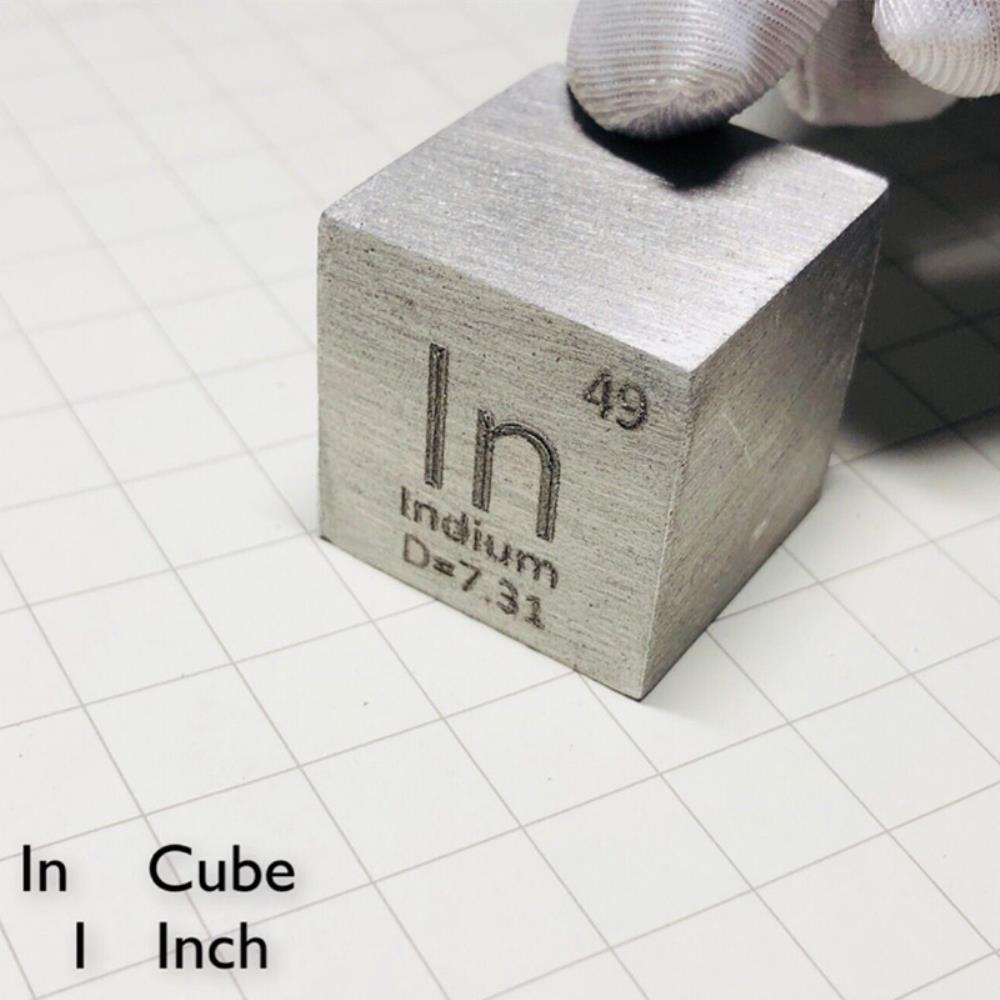21212c691d208eb7f657e8c550c38701bdc 25.4mm Indium Cube, 99.995% High-purity Metal In Block