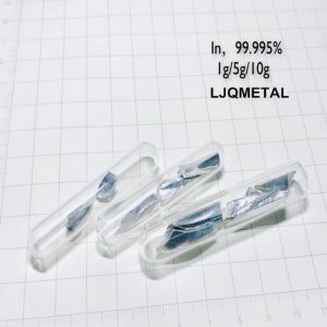 5g Glass Sealed Indium Metal Sample for Element Collection Hobby Exhibition