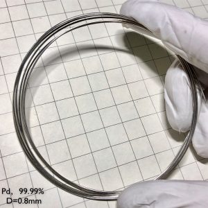 Pure Palladium Wire, Diameter 0.8mm, Length 1cm, 99.99% High-purity Metal Pd