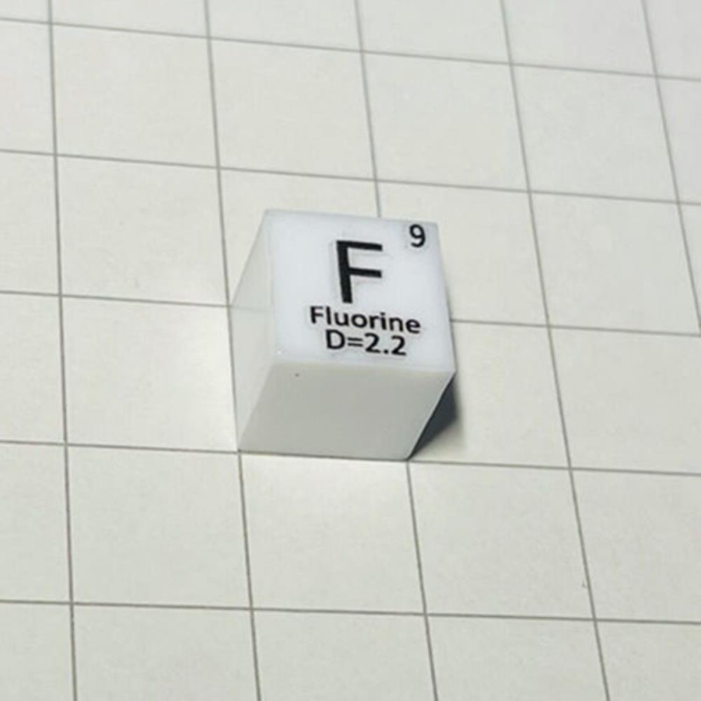 2da49a20d6c822fdbf896152a978c23bf59 10mm Metal Fluorine Cube, Polytetrafluoroethylene Element F Block - Image 2