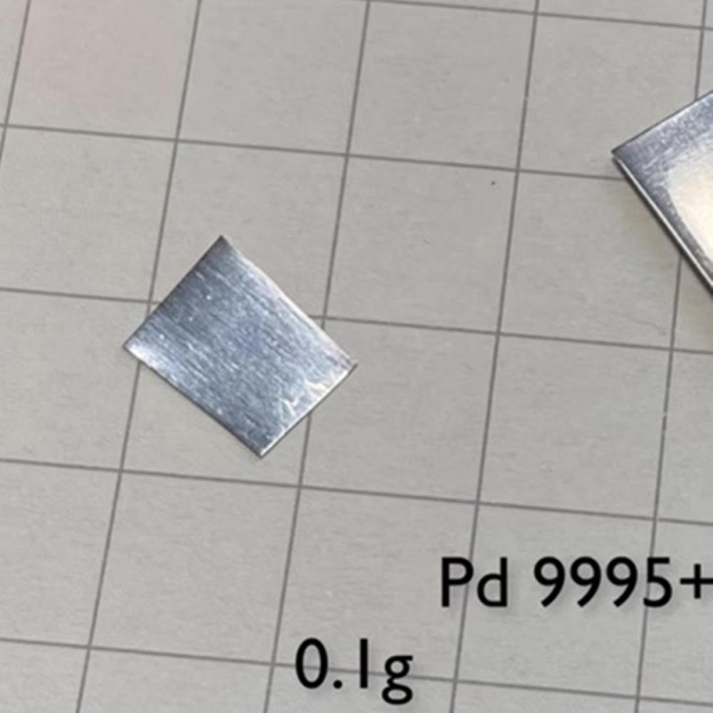 2f56aaaee5ef07579c9ac27fc827b7c1dcc 0.1g Pure Palladium Sheet, 99.95% High-purity Precious Metal Pd
