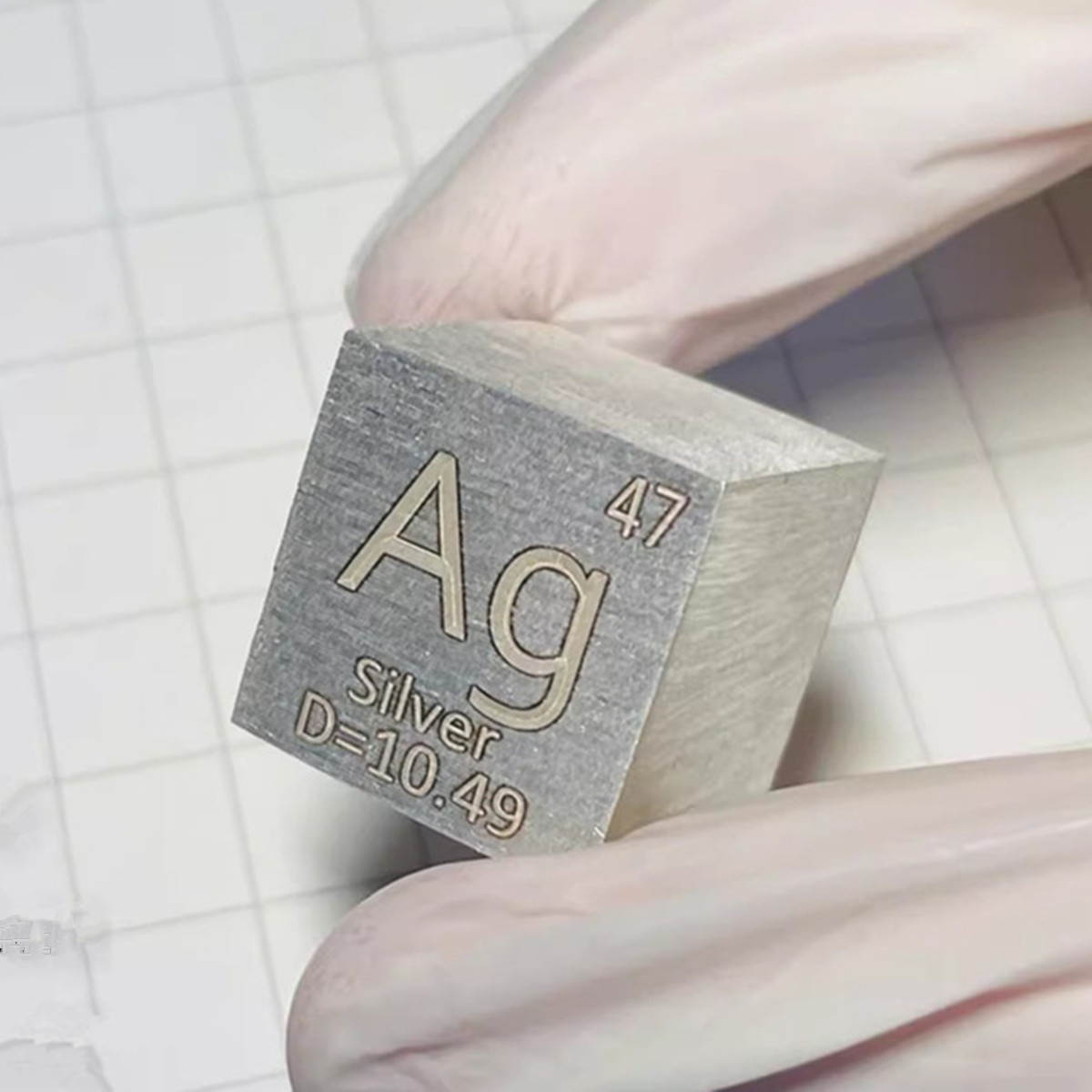 40efb226deade6384b9b570ad64d4e89f35 20mm Metallic Silver Cubic Element Periodic Phenotype High-purity Ag 99.99%