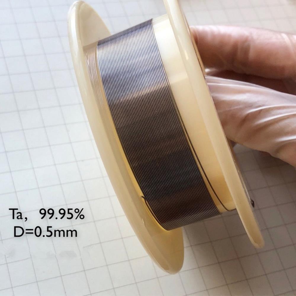 452ec25b3bdf31732b89d1a9e0aa37d0197 Pure Tantalum Wire, Diameter 0.25mm, Length 1m, 99.95% High-purity Metal Ta