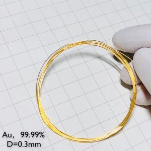 Pure Gold Wire, Diameter 0.3mm, Length 5cm, 99.99% High-purity Au