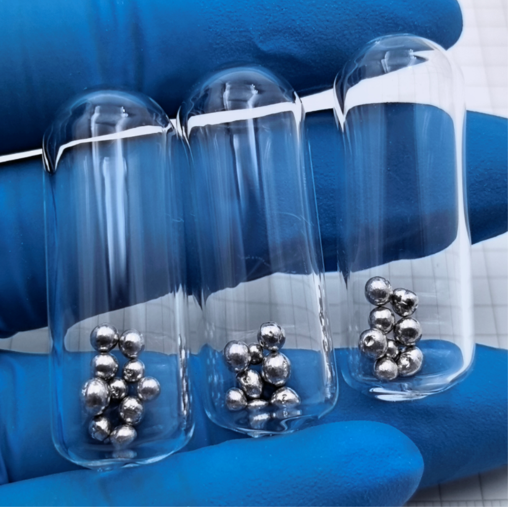 5b02f96cb0b97a24359ec76046f5df00e7a 1g Glass Sealed Indium Bead Metal Sample for Element Collection, Hobby Exhibition - Image 6