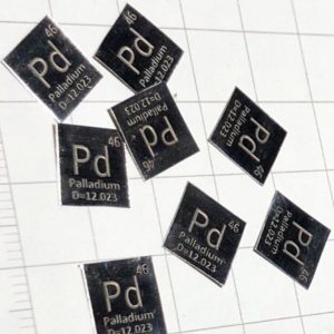 10mm Pure Palladium Square Piece, Periodic Phenotype Carving 99.95% High-purity Precious Metal Pd
