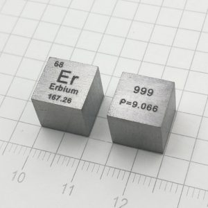 10mm Erbium Cube 99.9% Pure Density Er Metal