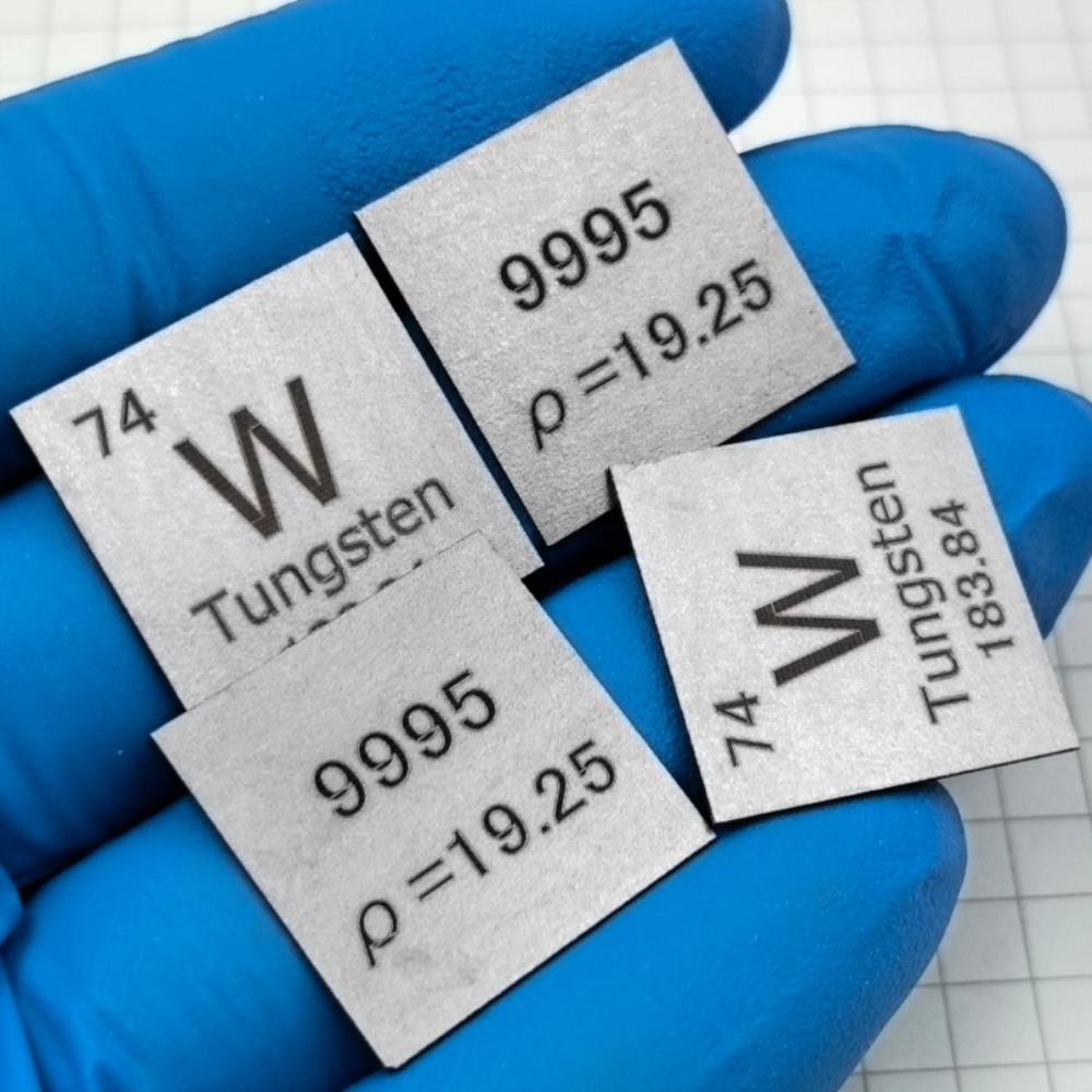 66a3b2d08ad088d0c532e44e42345a4e6d2 20mm Tungsten Square Piece, Engraved with Periodic Phenotype Metal W - Image 3