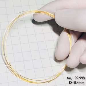Pure Gold Wire, Diameter 0.4mm, Length 5cm, 99.99% High-purity Au