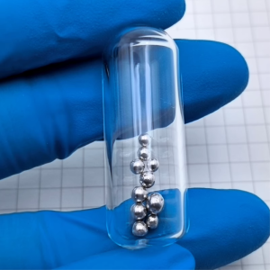 1g Glass Sealed Indium Bead Metal Sample for Element Collection, Hobby Exhibition