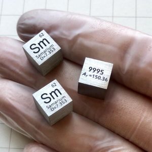 10mm Samarium Cube, 99.95% High-purity Metal Sm Block