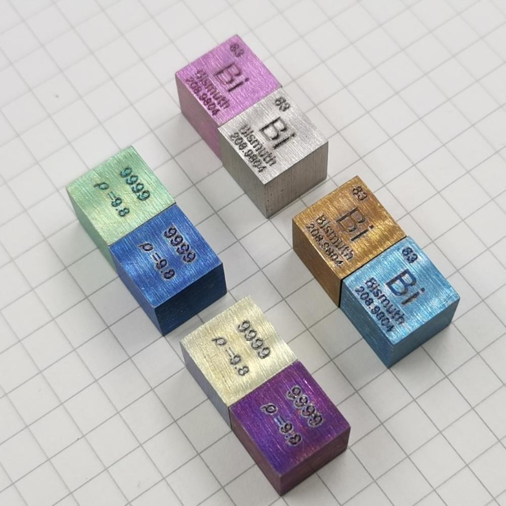 811a229bcc070347a2745b844f635d13d0d Color 10mm Metal Bismuth Cube, 99.99% High-purity Element Bi Block
