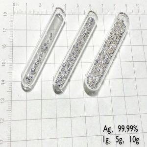 Glass Sealed Silver Particles Ag 99.99%