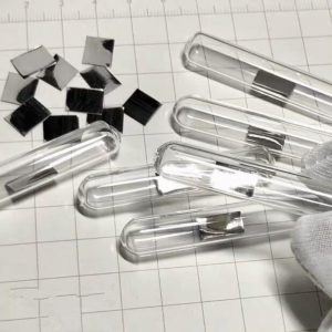 0.1g Glass Sealed Pure Palladium Sheet, 99.95% High-purity Precious Metal Pd