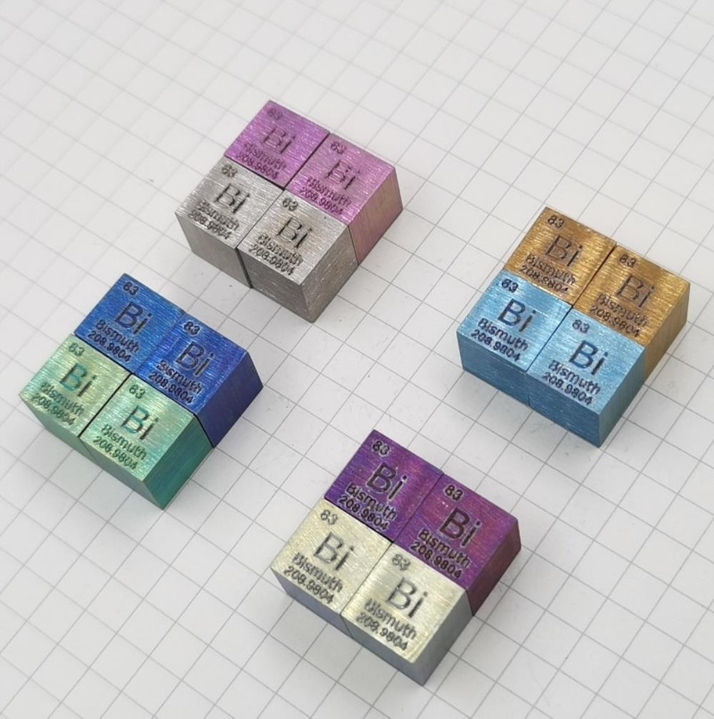 88b2cc715b581b294e21fe852e524bd3ec8 Color 10mm Metal Bismuth Cube, 99.99% High-purity Element Bi Block - Image 3
