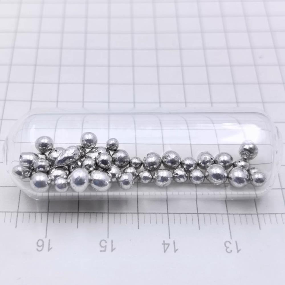 88d602a520e285542dded956e5a2dcb623b 5g Glass Sealed Indium Bead Metal Sample for Element Collection, Hobby Exhibition - Image 2