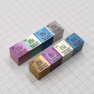 8-piece Set Of Colored 10mm Metal Bismuth Cube, 99.99% High-purity Element Bi Block