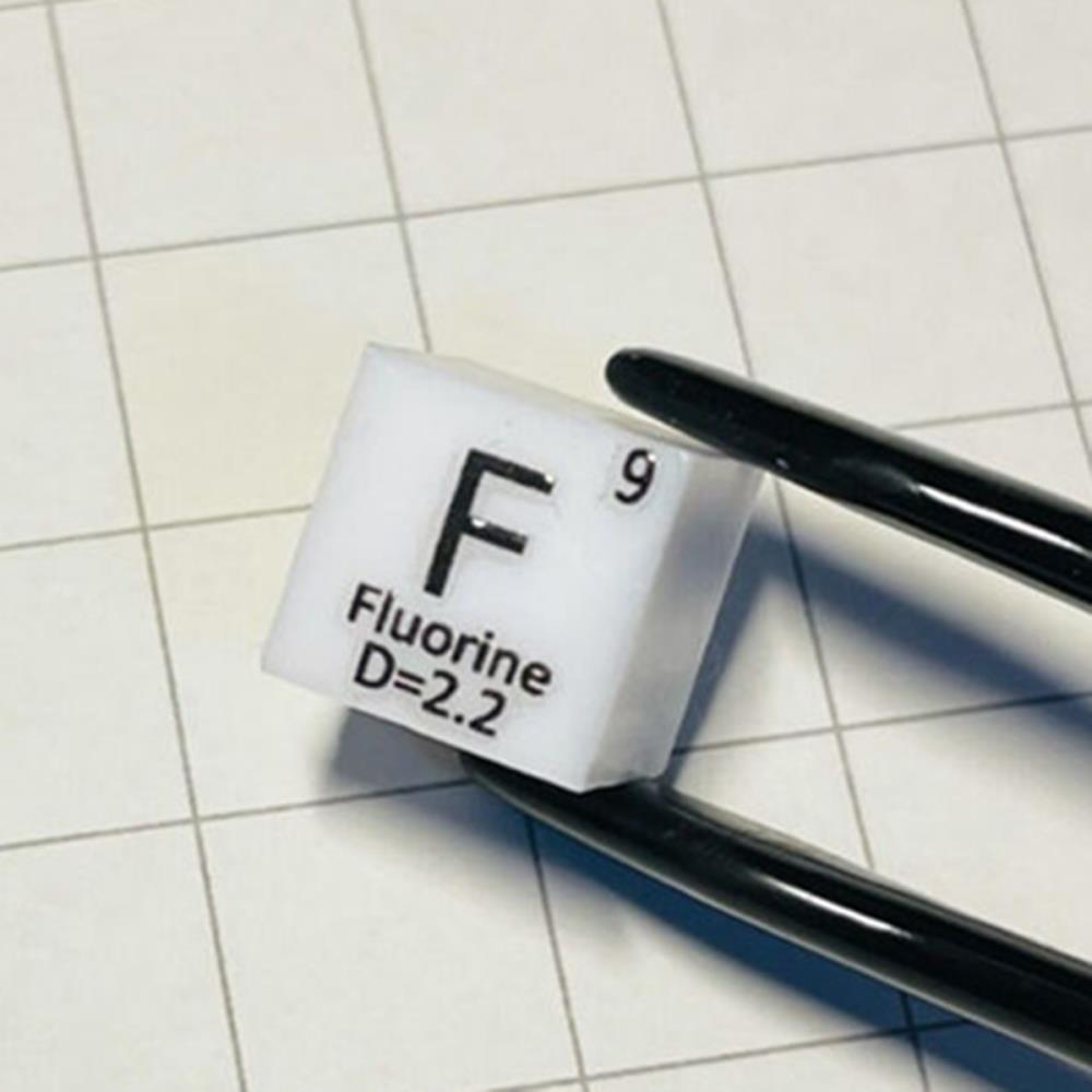 8cd3d4b7051a5dfc4ae577a594f4ba69fba 10mm Metal Fluorine Cube, Polytetrafluoroethylene Element F Block