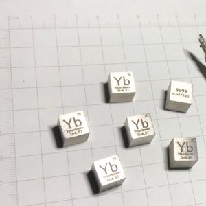 10mm Element Cube of Ytterbium