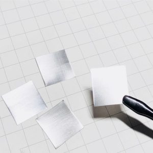 Pure Silver Square Piece, 0.1 X 20 X 20mm, 99.99% High-purity Metal Ag