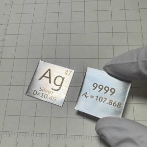 25.4mm Metallic Silver Sheet Element Periodic Phenotype Ag 99.99%