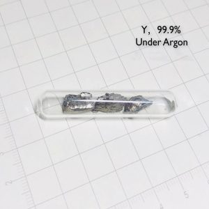 About 2g Glass Sealed Yttrium Block, Filled with Argon Gas, 99.9% Higher Than Y