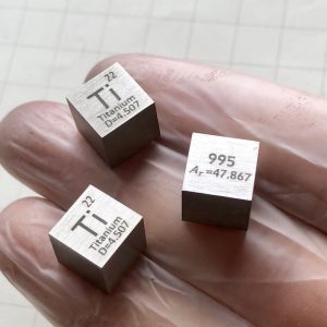 1cm Metal Titanium Cubic Element Periodic Phenotype High-purity Ti  99.5%