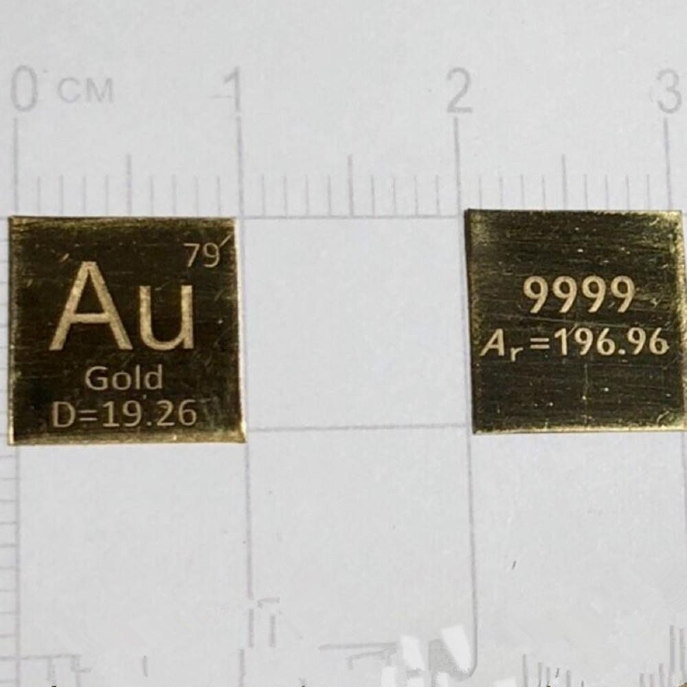 afe66db088178c38a8e2348b23aa03dedcb 10mm Carving Cycle Phenotype Pure Gold Square Piece, 99.99% High-purity Precious Metal Au