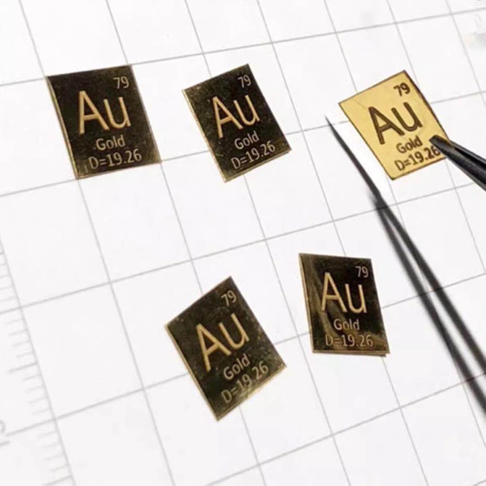 be83b33ae3f7bf967efbede11b08c0d8421 10mm Carving Cycle Phenotype Pure Gold Square Piece, 99.99% High-purity Precious Metal Au - Image 2