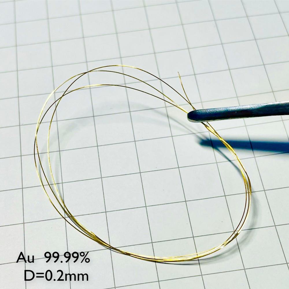 c045207be43e8c006f07ed4b6b09ef2ceeb Pure Gold Wire, Diameter 0.2mm, Length 5cm, 99.99% High-purity Au