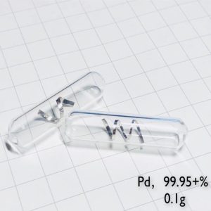 0.1g Glass Sealed Pure Palladium Tape, 99.95% High-purity Precious Metal Pd