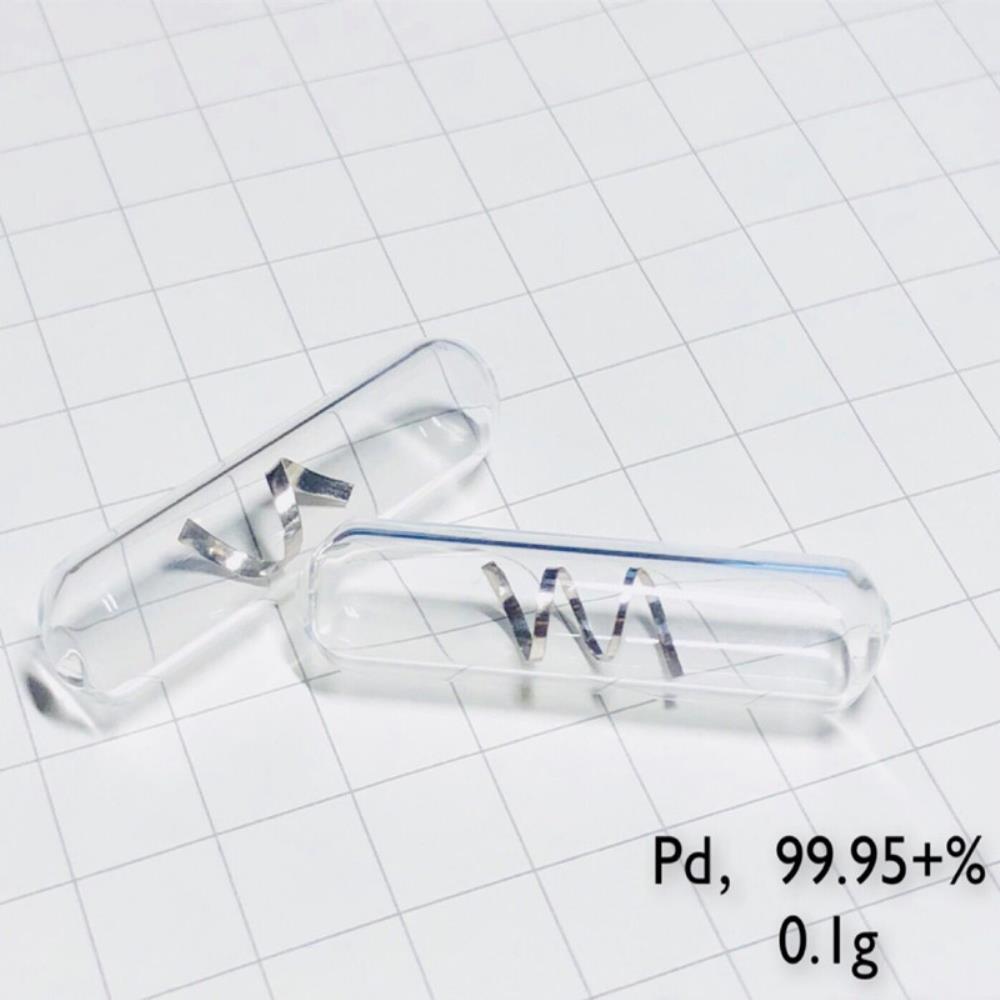 c8605df89fc62a8a8040374cd94755ee192 0.1g Glass Sealed Pure Palladium Tape, 99.95% High-purity Precious Metal Pd