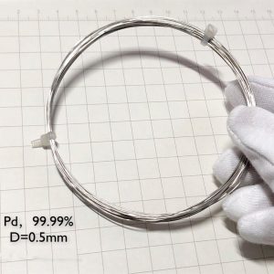 Pure Palladium Wire, Diameter 0.5mm, Length 1cm, 99.99% High-purity Metal Pd