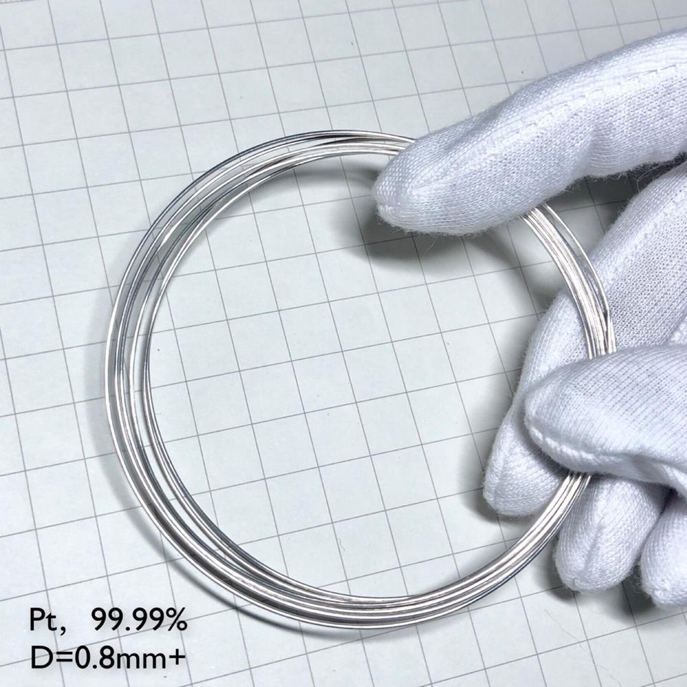 cbecb6a00f085f7510210d60d5dedd2fc60 Pure Platinum Wire, Diameter 0.8mm, Length 10cm, 99.99% High-purity Metal Pt