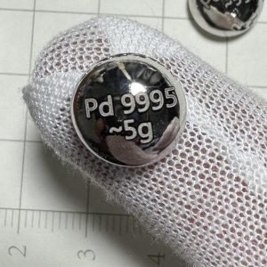 5g Pure Palladium Gold Beads, Carved with 99.95% High-purity Palladium Melted Beans