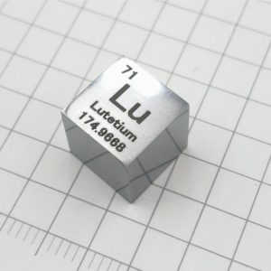 1cm Lutetium Cubic, Mirror Polished, 99.95% High-purity Metal Lu Block